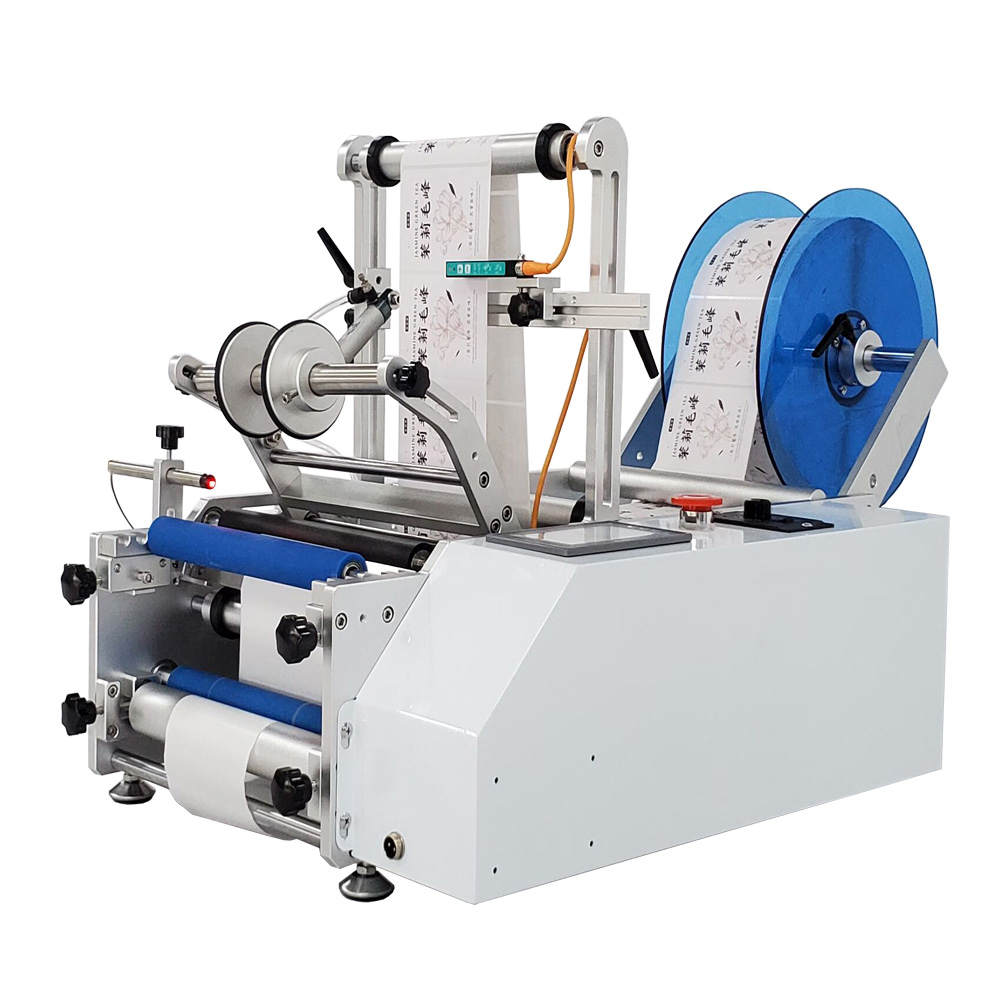 VEVOR Manual Round Labeling Machine, 15-20pcs/min, Bottle Label Applicator For Round Bottles, Adjustable Manual Round Bottle Labeler Suitable For Bottle Diameter 0.78-4.72 Inches (with Pressing Bar